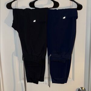 Fabletics Scrubs Black and Navy Jogger Pants